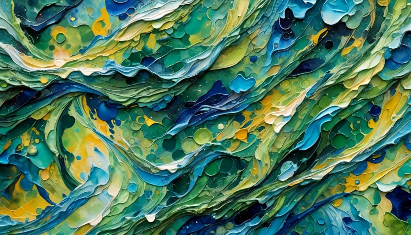 Earth Close-Up: Impressionistic Gouache Surrealism