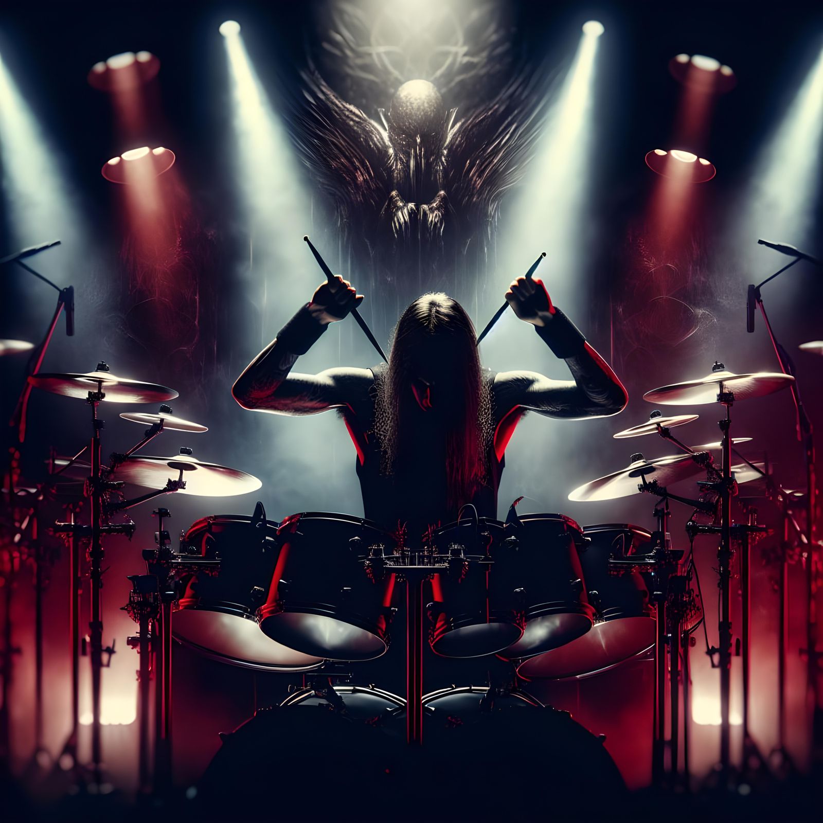 Intense Death Metal Drummer in Sinister Spotlight