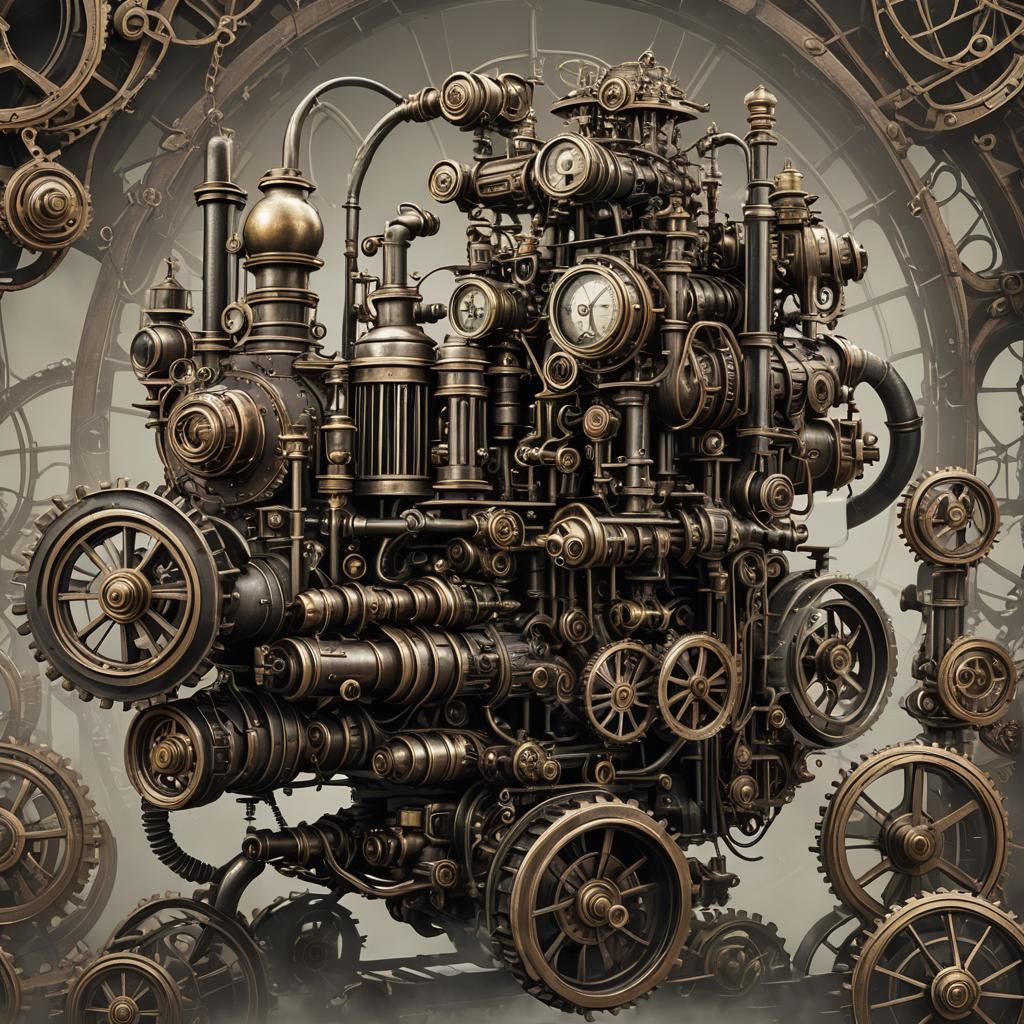 Steampunk Beetlejuice Engine: An AI Vision