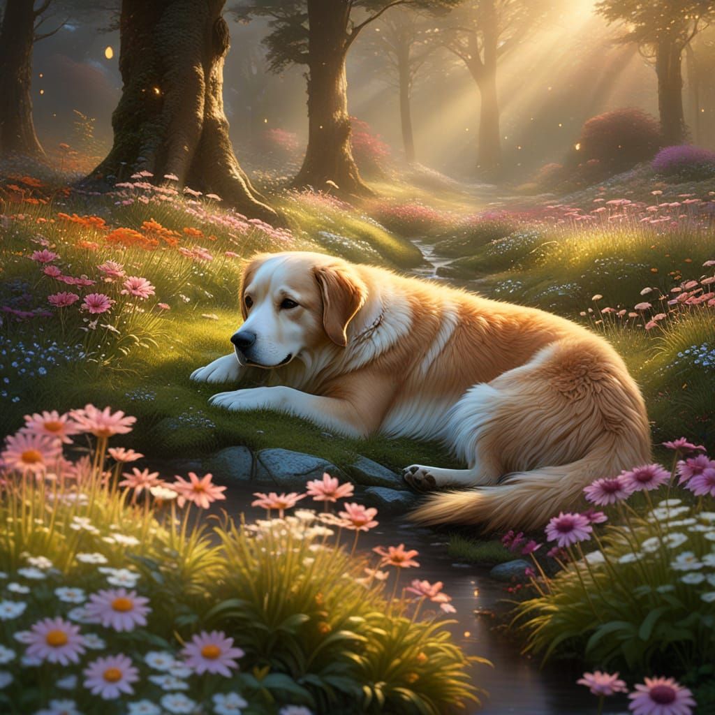 Whimsical Forest Encounter in Soft Focus