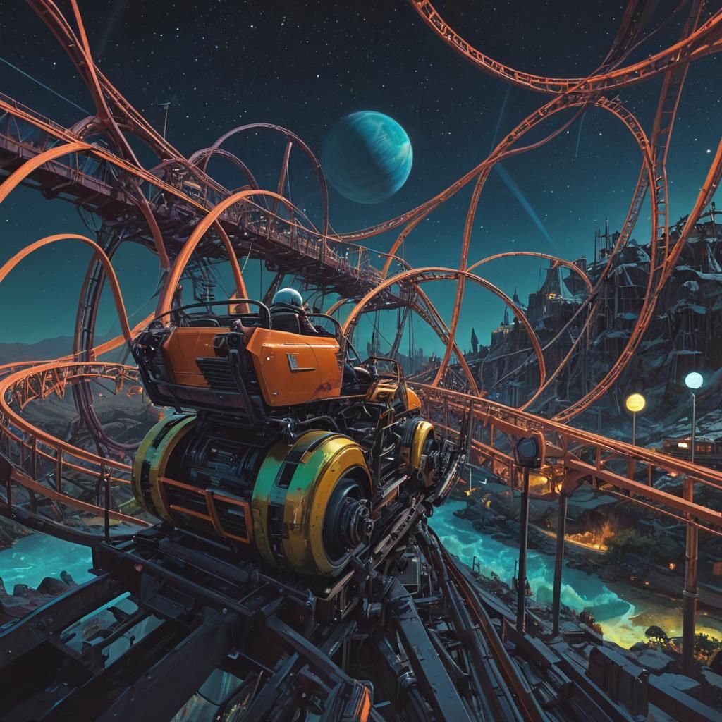 Cosmic Roller Coaster Erupts From Television Screen