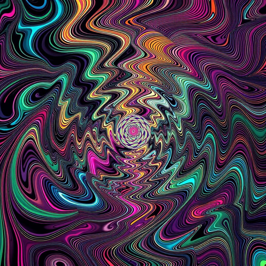 Mesmerizing Cymatic Patterns in Op Art Style