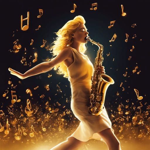 Lisa Simpson's Saxophone Solo in Comic Style