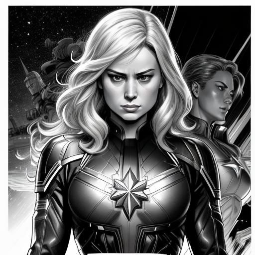 Captain Marvel, Black and White
