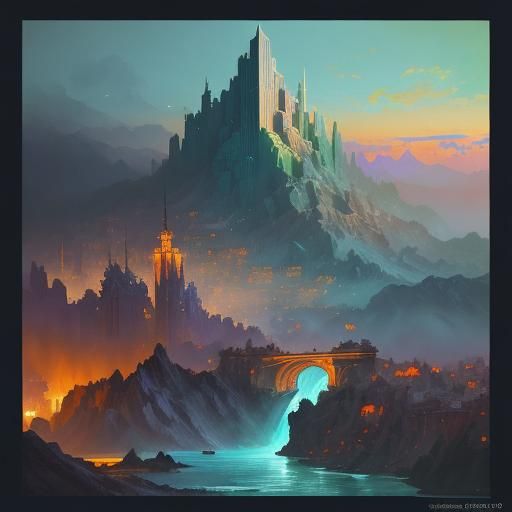 Eid Al-Fitr 2024 3D Anime Card in Art Deco Style