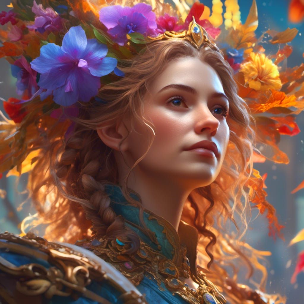 Hyperrealistic Goddess Portrait in 8k Resolution