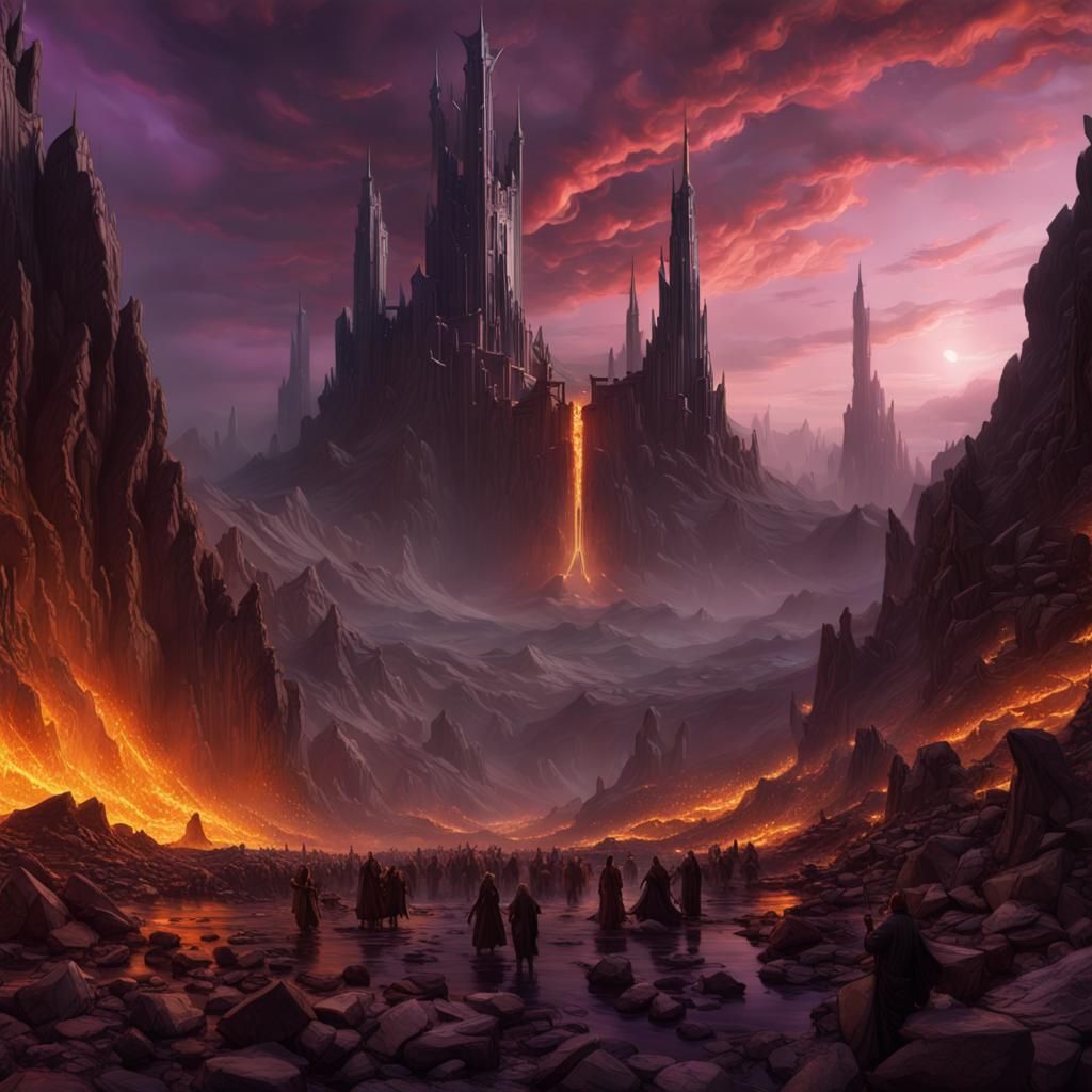 Mordor Dark Fantasy Concept Art in 8K