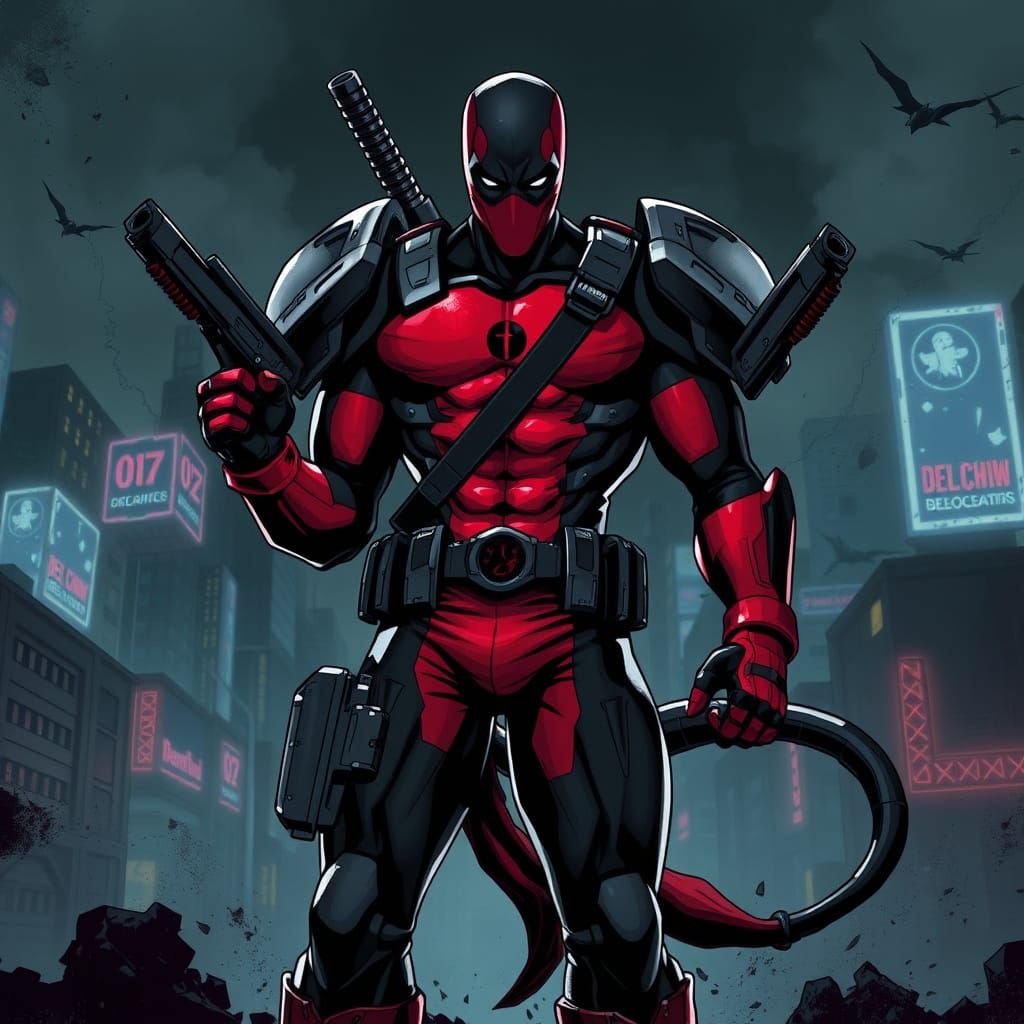 Deadshot Meets Cell in Dark, Gritty Cityscape