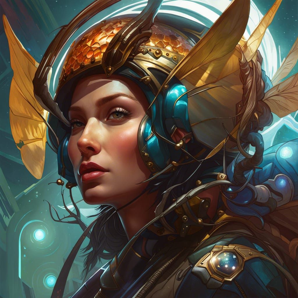 Giant Space Ant's-Eye View, Hyperdetailed Concept Art