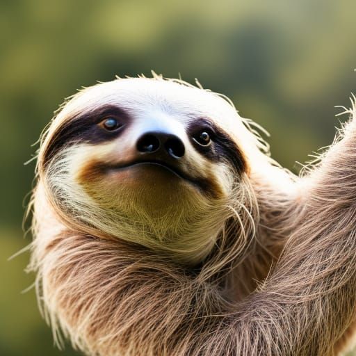 Sloth Posing: Professional Photography with Bokeh
