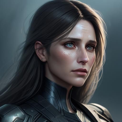 Vibrant Portrait in Digital Art Style