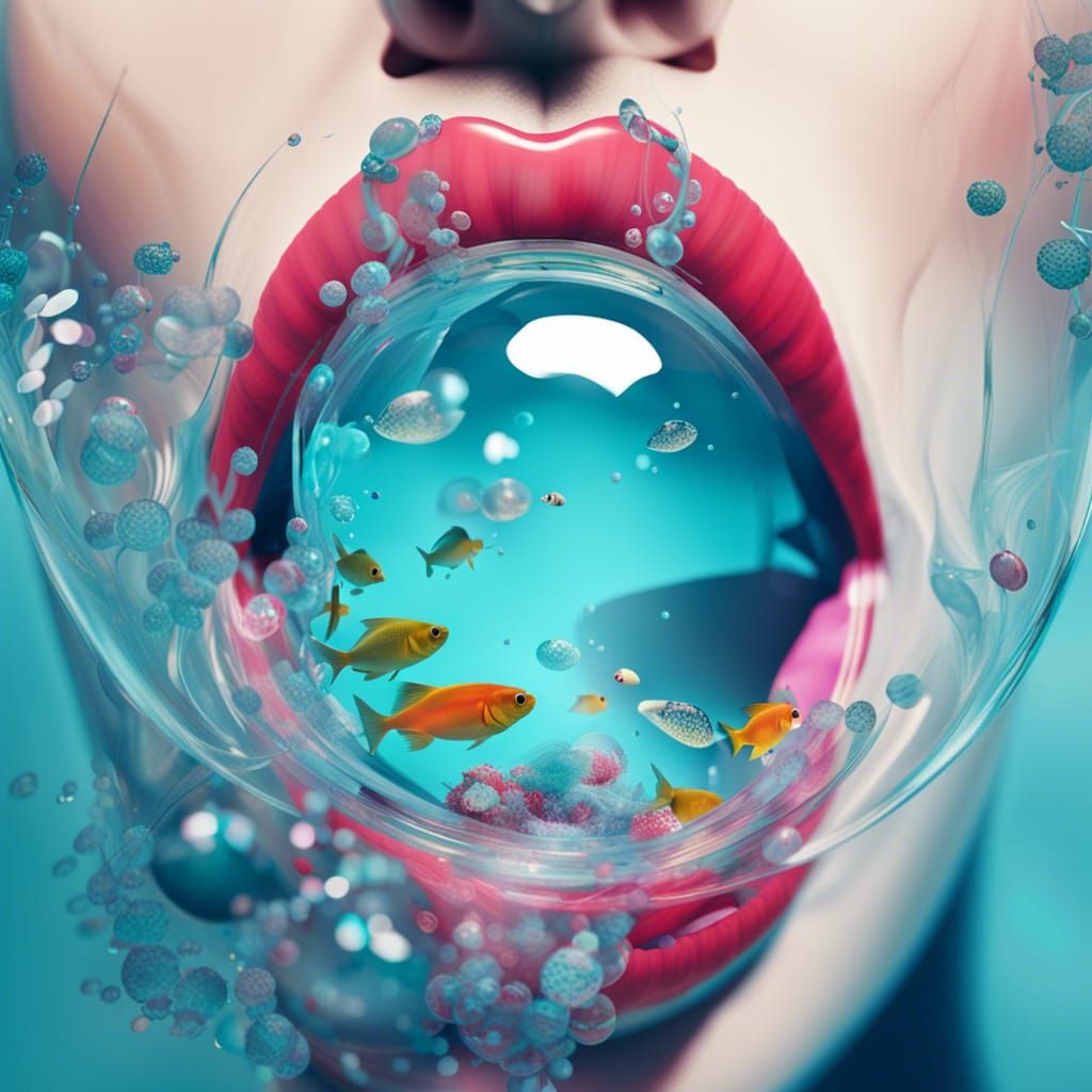 Mouth Aquarium: Modern Digital Art in 8K