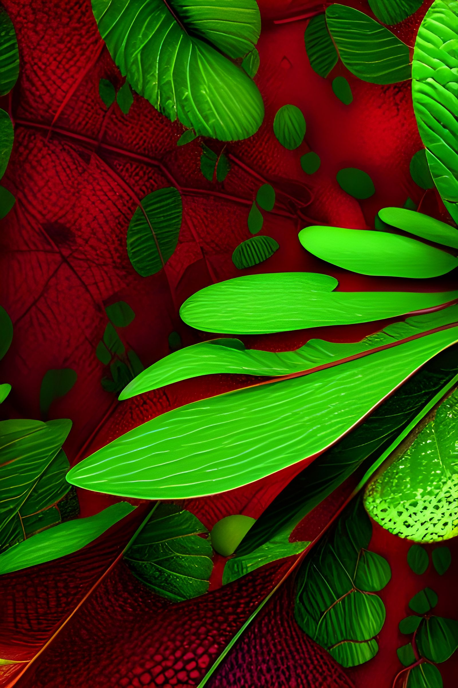 Rainforest Owl in Abstract Expressionist Style