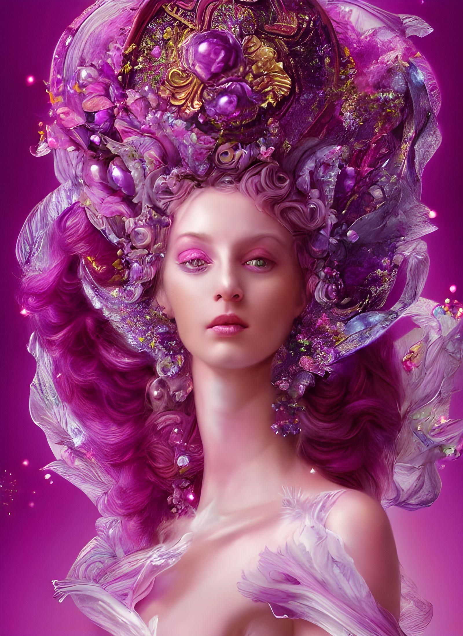Ethereal Candy Goddess in Pink and Purple