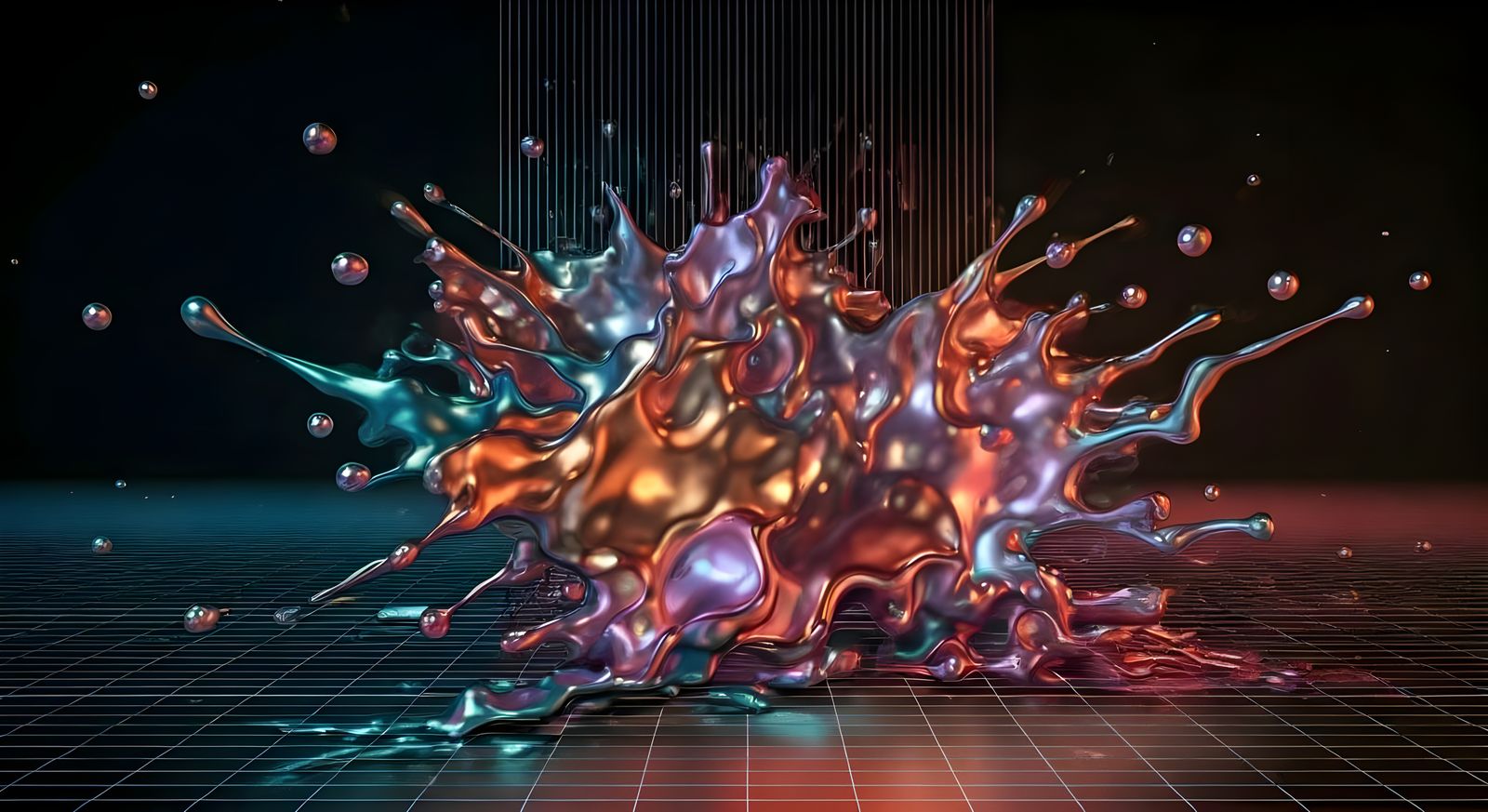 Cosmic Liquid Metal Universe in Hyper-Detailed Art