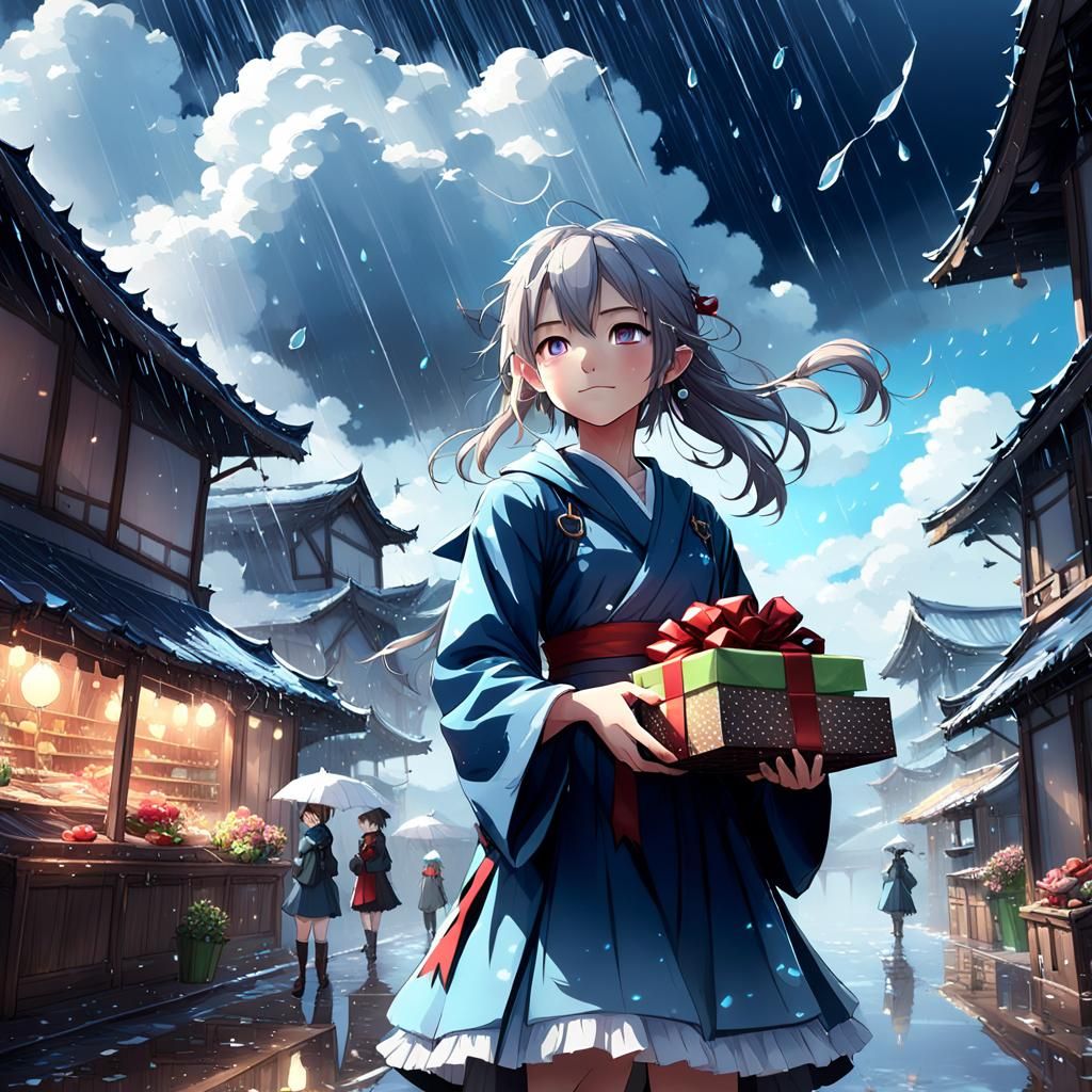 Anime Cloud Brings Rain and Wind in 3D