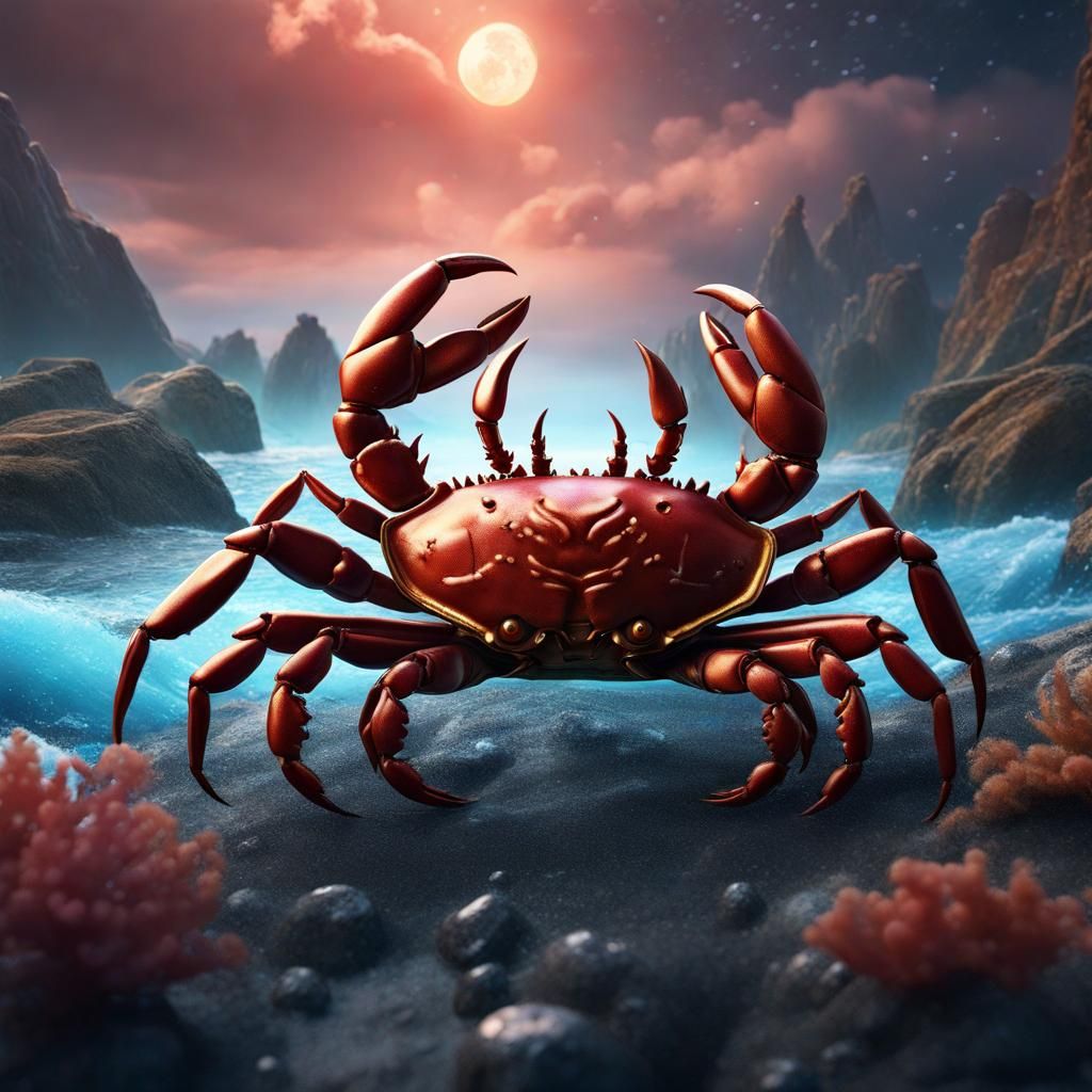 Detailed Cancer Zodiac Sign Concept Art