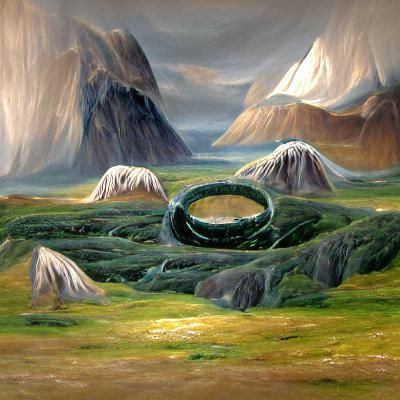 Vibrant Fantasy Landscape in Elden Ring Style