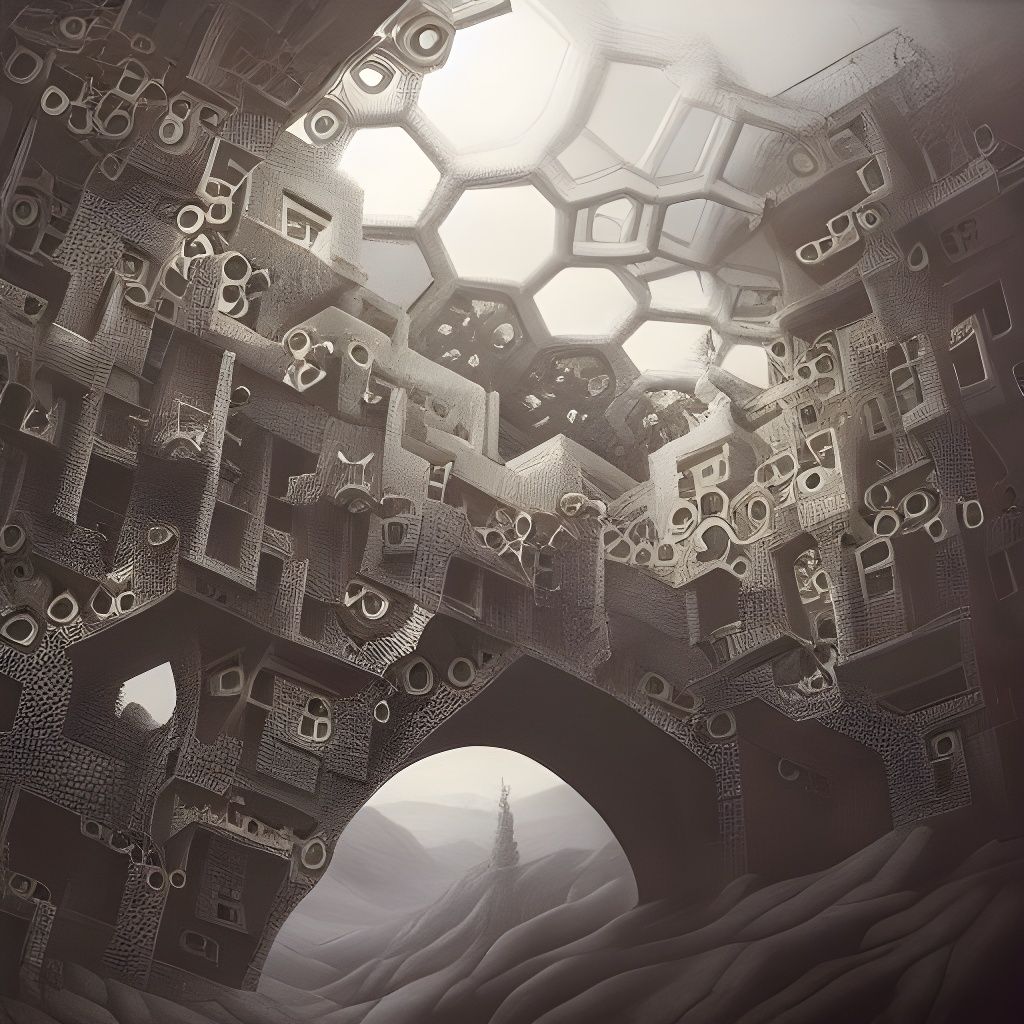 Impossible Fractal Bridges in Hyperrealistic 3D