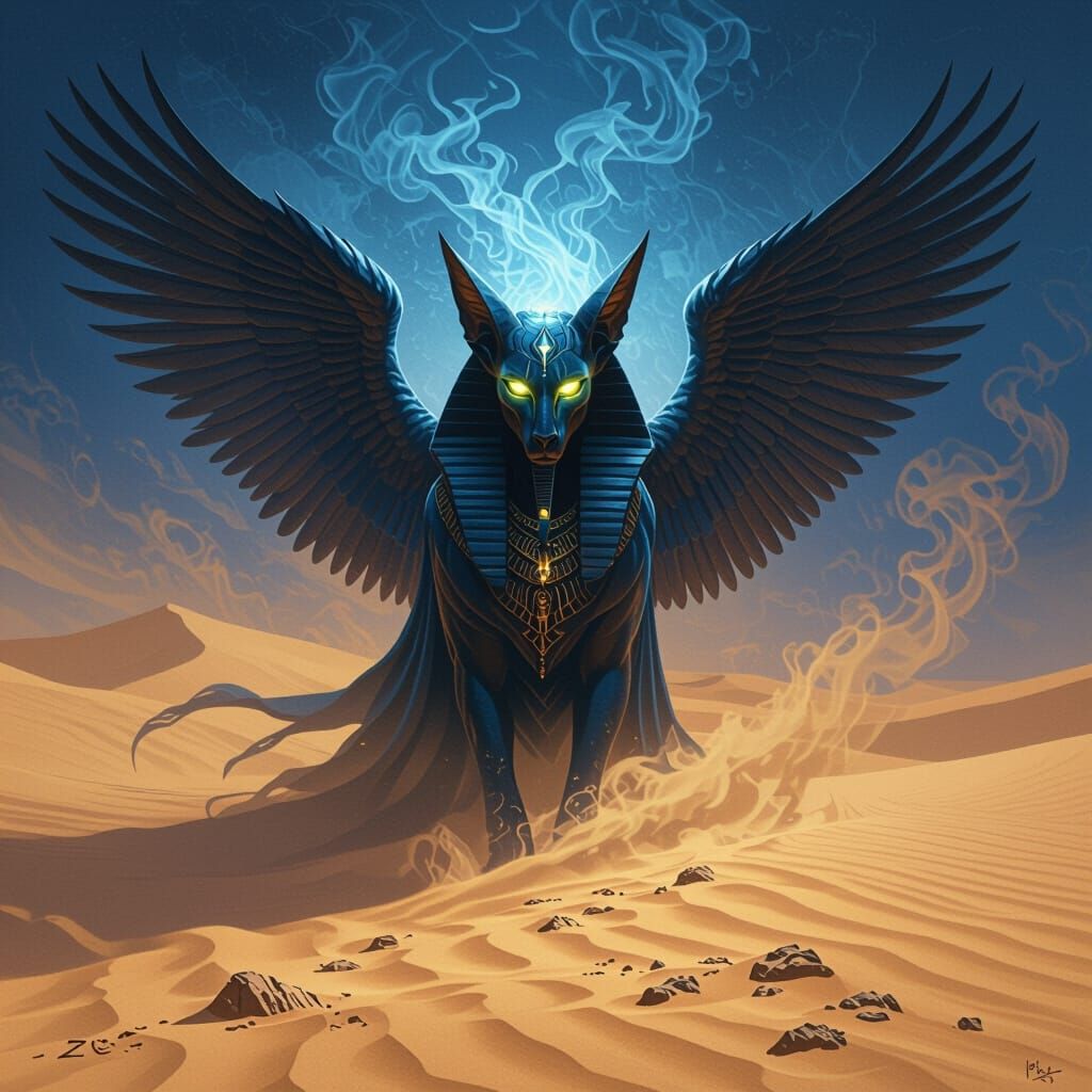 Spectral Sphinx Emerges in Dark Fantasy Concept Art