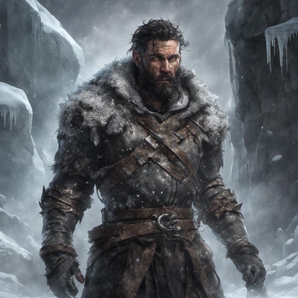 Ranger Bound by Ice: Dark Fantasy Concept Art
