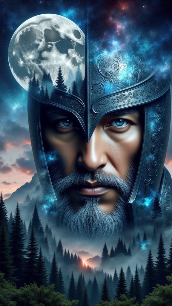 War God's Lunar Eclipse Portrait