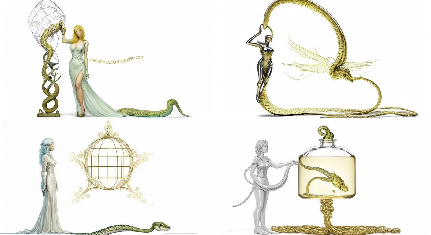 Woman's Conscious Prison Break with Serpent