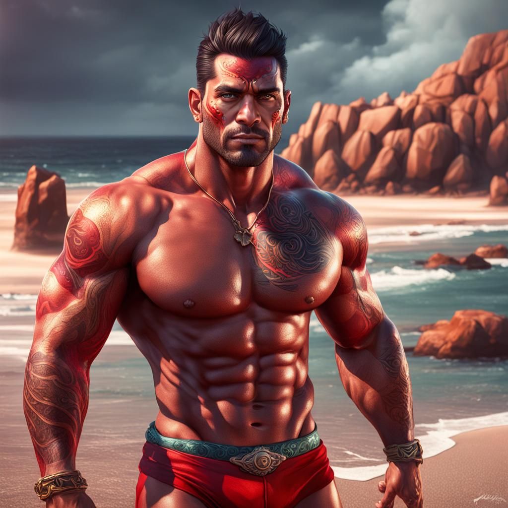 Man standing on a beach