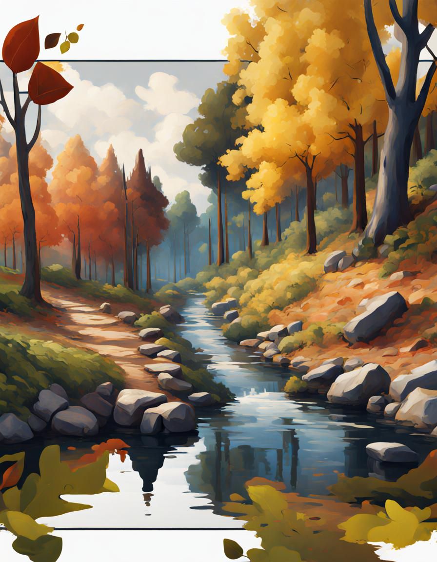 Forest Path as Post-Impressionist Painting