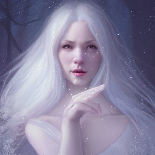 Ballerina Dances in Winter Wonderland: Hyperdetailed Art