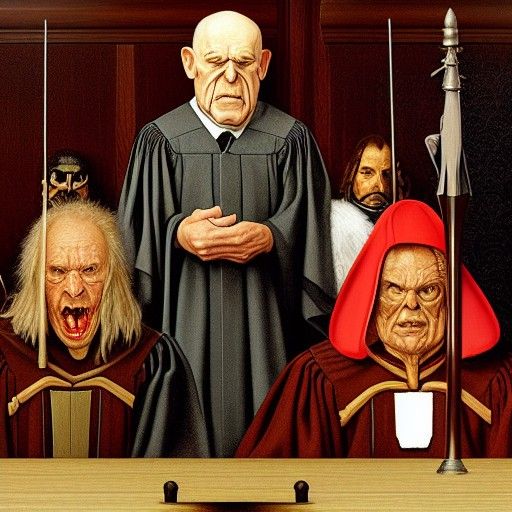 Judge Jury Executioner in Rockwell Style