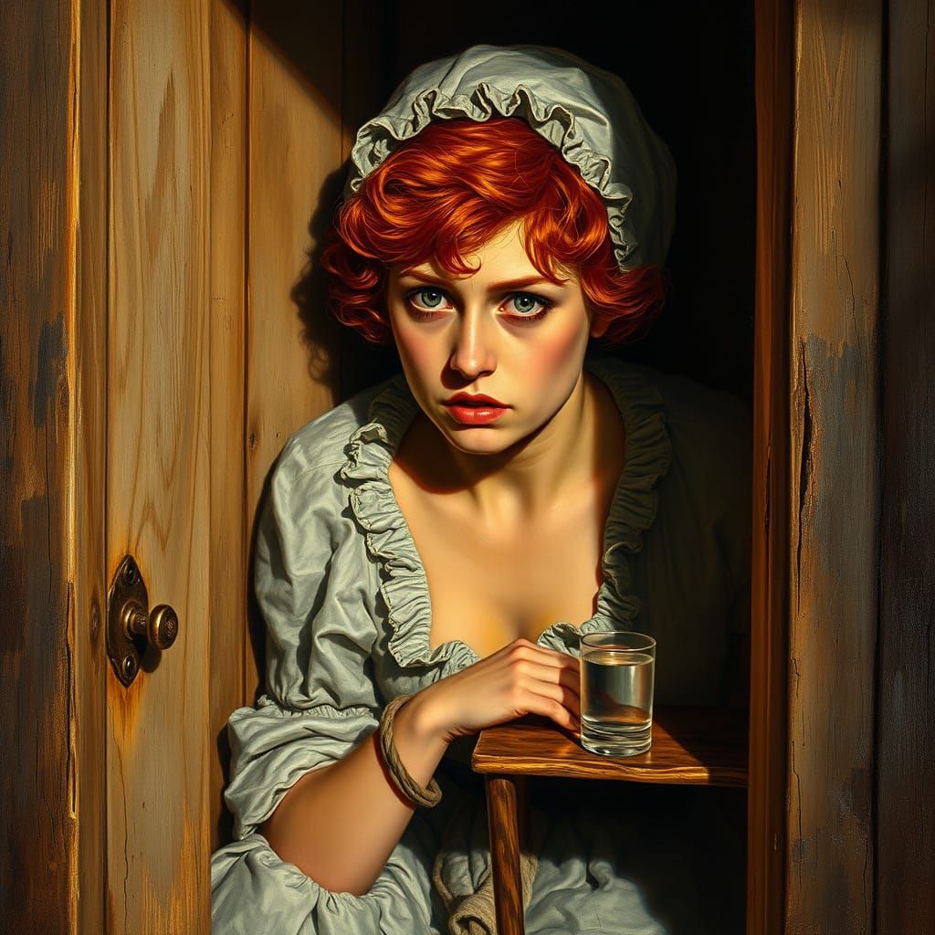 Gericault-Style 19th Century Asylum Patient Portrait