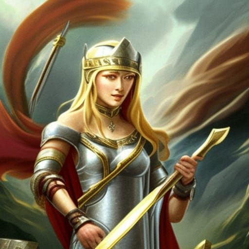 Sif, Norse Goddess of Harvest, Digital Art