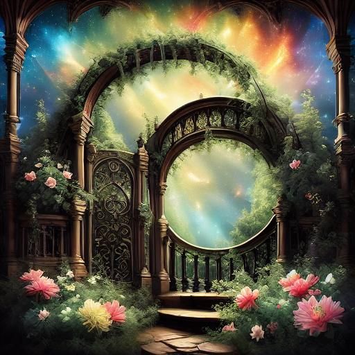 Aurora Highlights on Flower Garden