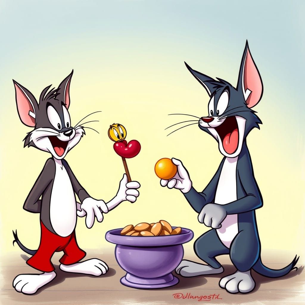 Exaggerated Cartoon Chaos in Vibrant Colors