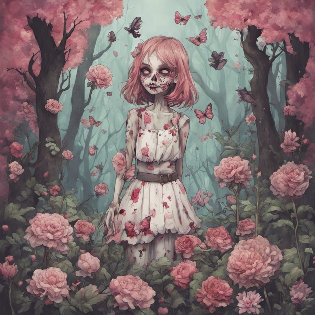 Zombie in Floral Forest, Ryden Style