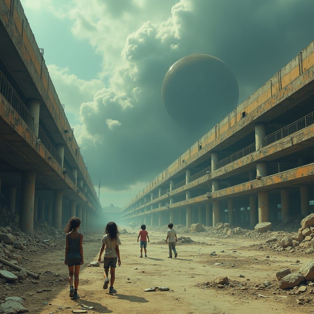 Stoned in the mall the kids play
And in this way they wish a...