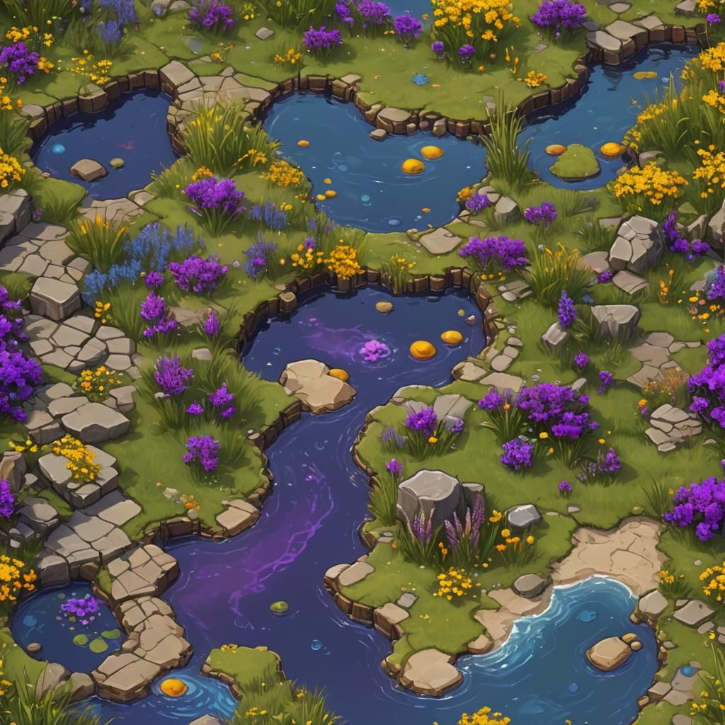 2D MMORPG Tileset with Fantasy Art Style