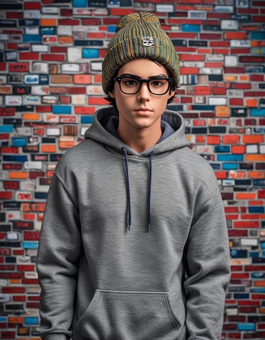 Hyperrealistic Millennial Ken Doll Portrait in HDR