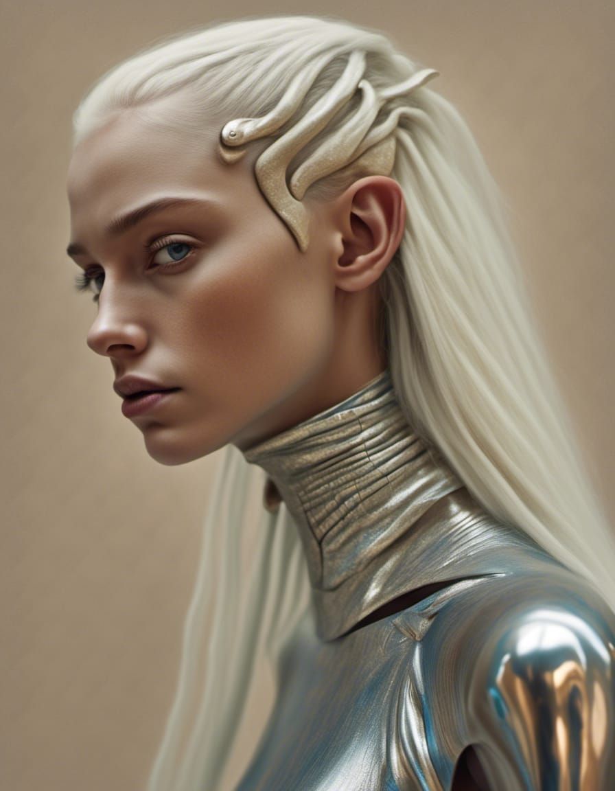 Art History Aliens Party in Hyperrealism