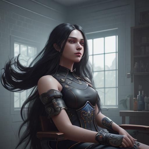 Woman's Haircut in Salon with 3D Game Cinematic Feel