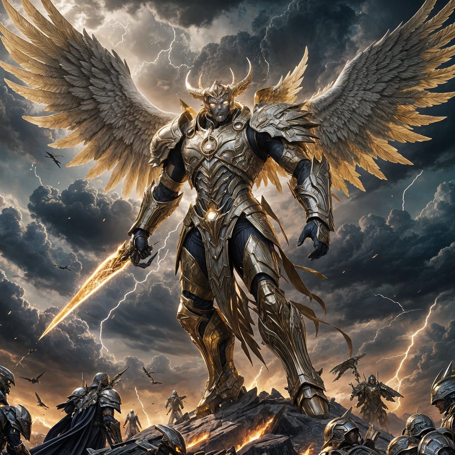 Angels of Wrath: Divine Titans in Dark Fantasy Art