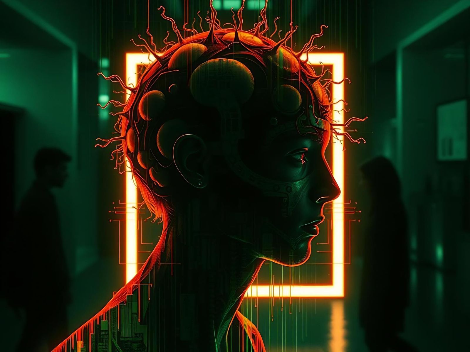 Nightmarish Visual Interference in Digital Art