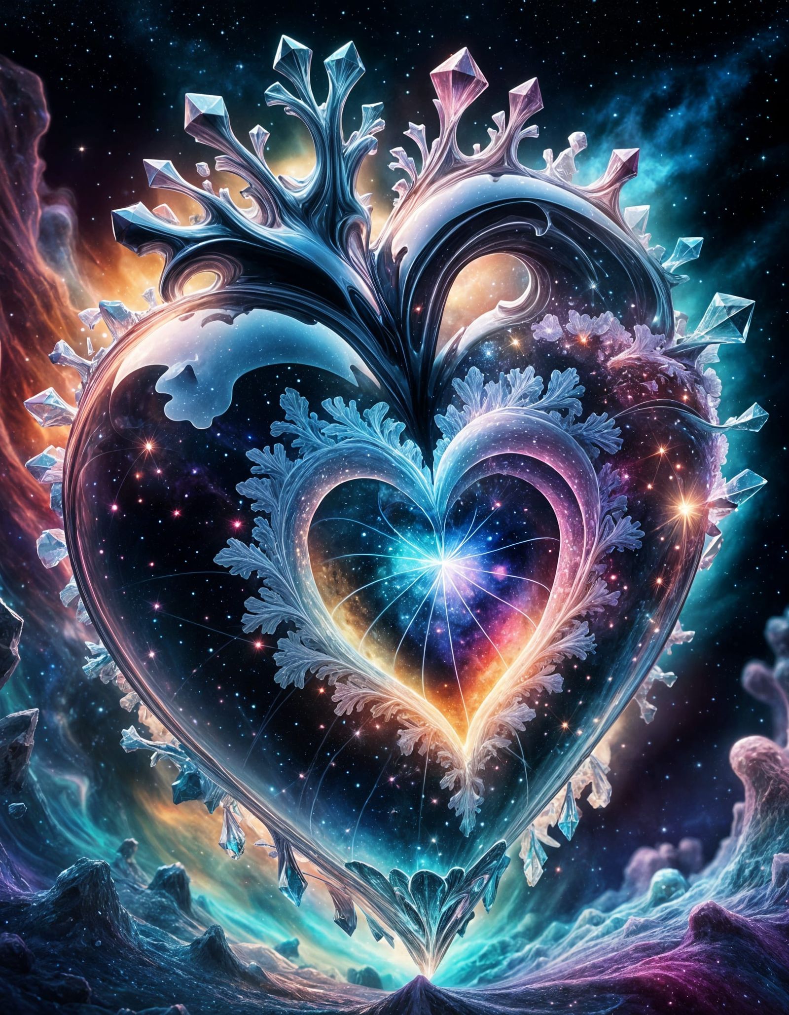 high quality, 8K Ultra HD, Space stars and galaxies inside a...