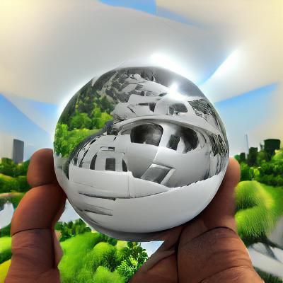 Reflective Sphere with 3D Polished Textures