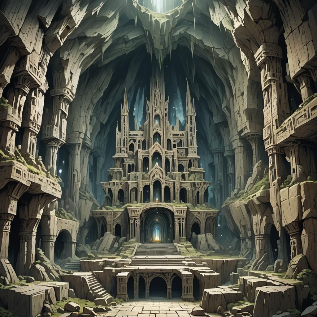 Fantasy Norse Temple Interior: A Cavern of Creation