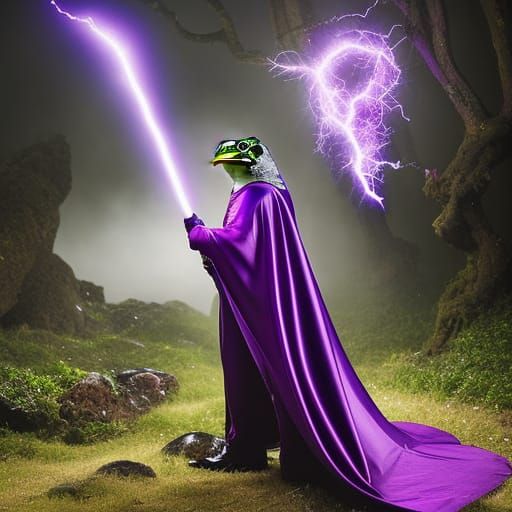 Brutal Frog Warlock with Magic Lightning Spell