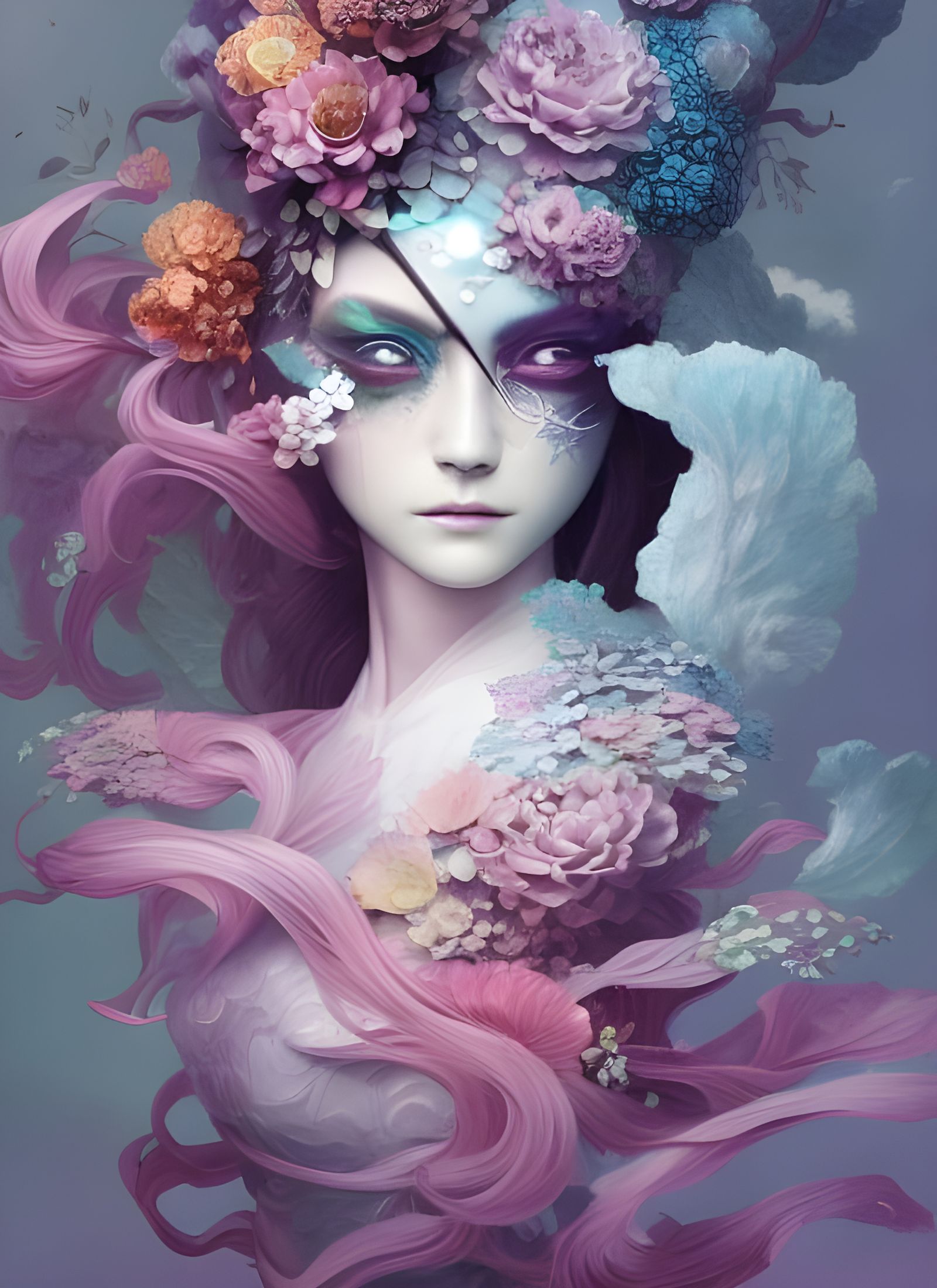 Knight Flower Merge: Hyperrealistic Octane Render