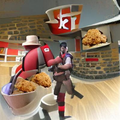 TF2 Scout at KFC: Chicken Bucket