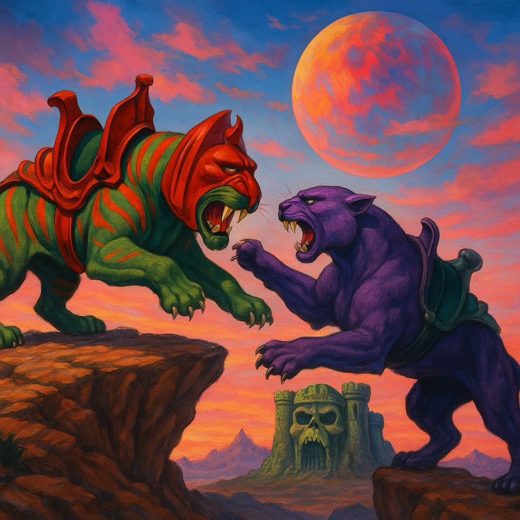 Battle Cat vs Panthor near Grayskull